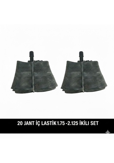 Güçlü Bisikletmotosiklet 20 Jant İç Lastik 2'li Set - 20x1.75 / 2.125 Uyumlu - Oto Kalın Sibop 2 Adet Bisiklet İç Lastiği