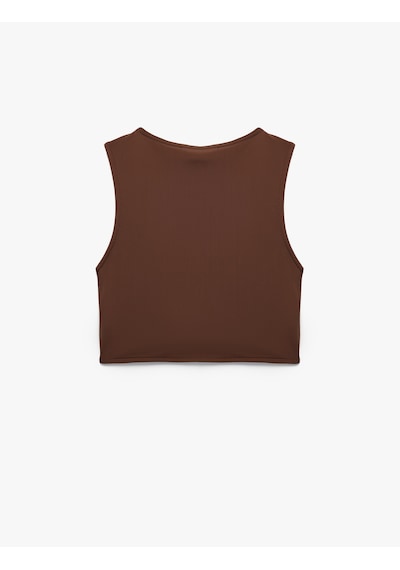 Koton Skinny Bisiklet Yaka Kolsuz Crop Top Koyu Kahverengi 5slk90040mk Koyu Kahve Koton Skinny Bisiklet Yaka Kolsuz Crop Top Koyu Kahverengi 5slk90040mk Koyu Kahve