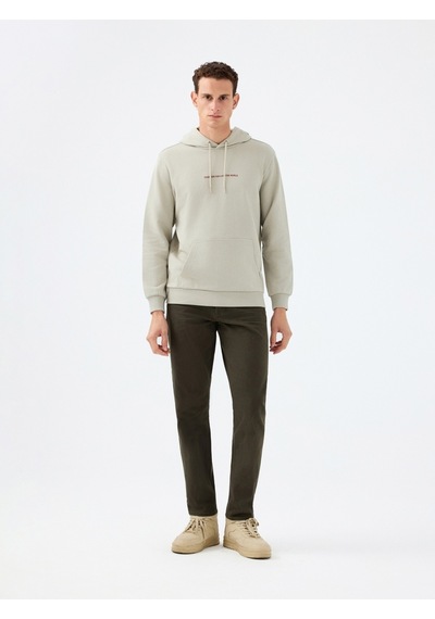 Regular Fit Erkek Sweatshirt Taş