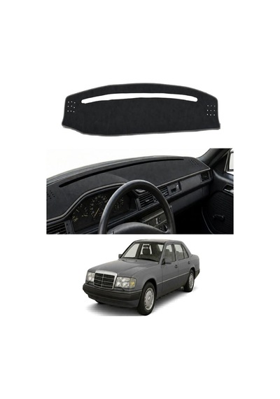 Mercedes-benz - W124 1985-1997 Uyumlu Torpido Koruma Kılıfı - Gri Şeritli