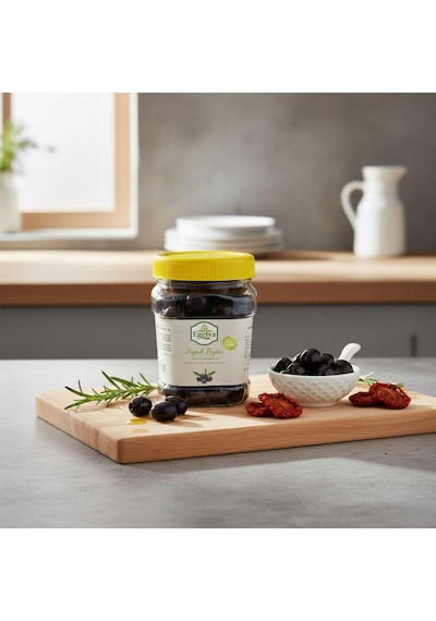 Egelya Gemlik Yağlı Siyah Sele Zeytin 500 G + 500 G Zeytin Paketi Doğal Fermente Katkısız