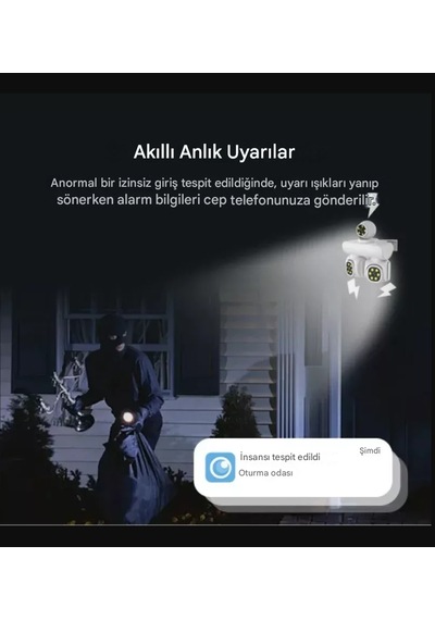 Full Hd 12mp 6k Speed Dome 3 Lens Renkli Gece Görüş İki Yönlü Ses