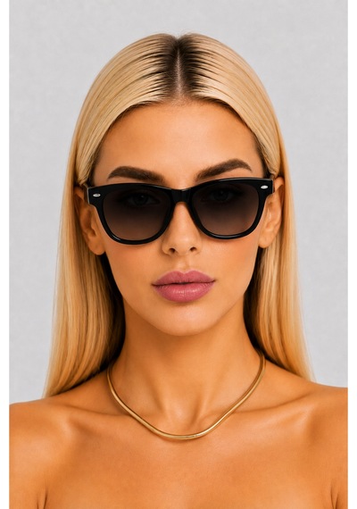 Wayfarer Unisex Güneş Gözlüğü Şık Tasarım Optik Uyumlu Siyah 52947359