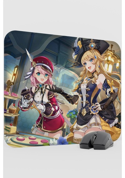Charlotte Genshin Impact Anime Gacha V3 - 48x40 Xl Gaming Mouse Pad Fare Altlığı