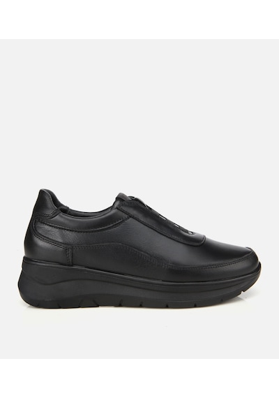 Hotiç Kadın Deri Siyah Lastik Detaylı Dolgu Topuklu Günlük Loafer 01ayh314480a100 01ayh314480a100 Siyah