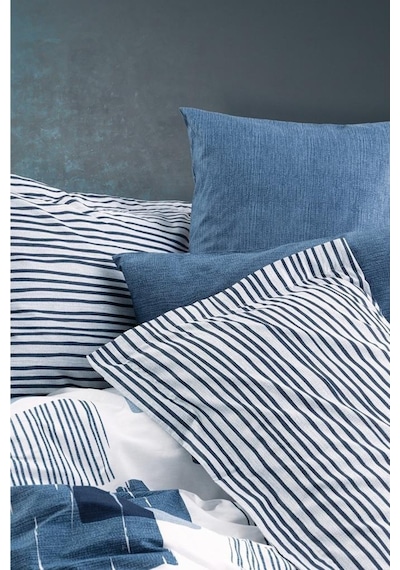 Cotton Box Modern Tek Kişilik Nevresim Takımı Solito Indigo