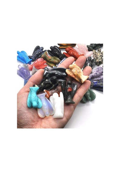 3.5 Cm Mini Melek Heykel Doğal Değerli Taş Oyma Cep Koruyucu Taşı (551038356)