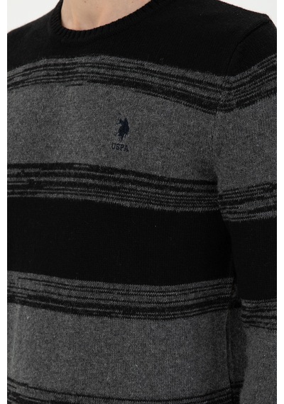 U.S. Polo Assn. Erkek Slim Fit Bisiklet Yaka Antrasit Melanj Kazak 50293115-VR081 U.S. Polo Assn. Erkek Slim Fit Bisiklet Yaka Antrasit Melanj Kazak 50293115-VR081