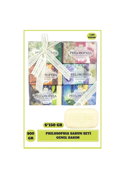 Nesti Dante Sabun Seti Philosophia 6 Çeşit Kokulu Vegan Sabun 6 x 150 Gr