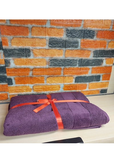 Özdilek Svv Border Kalın ve Süper Emici Yeni Seri Banyo Havlusu 76x147 - Mulberry Karadut Mor