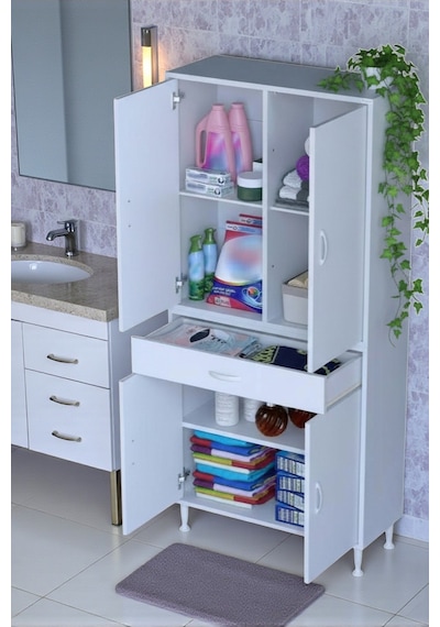 Eliusta Luma Kapaklı & Çekmeceli Banyo Dolabı 75 Cm Genişlikte Beyaz Dolap 75x173x32,5 Cm Depolama Dolabı Beyaz Eliusta Luma Kapaklı & Çekmeceli Banyo Dolabı 75 Cm Genişlikte Beyaz Dolap 75x173x32,5 Cm Depolama Dolabı Beyaz