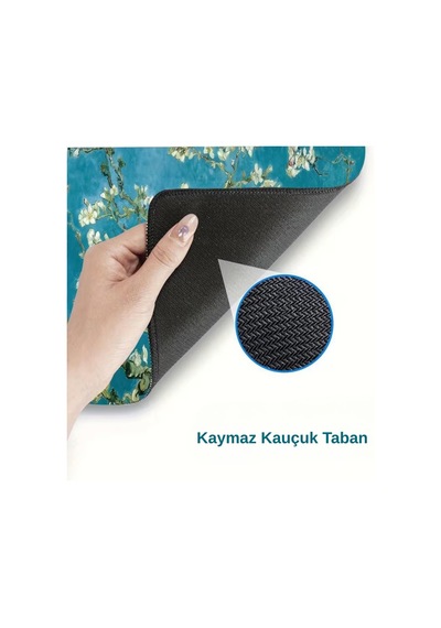 Van Gogh Desenli Masa Pedi 60x30 Cm 3 Mm Kaymaz Tabanlı Desk Mat Kumaş Mouse Pad Ofis Home Office İçin Geniş Pürü