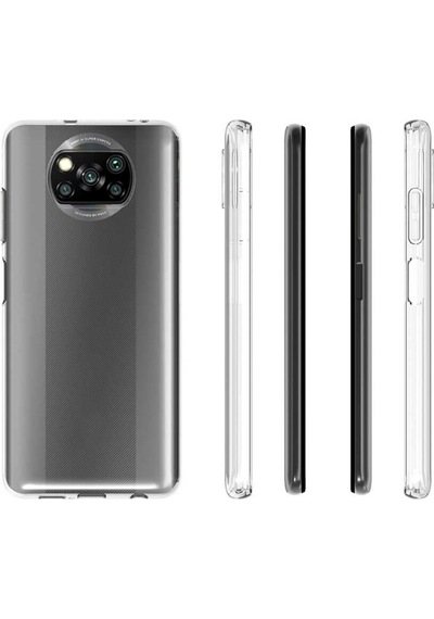 Xiaomi Poco X3 Kilif Seffaf Silikon Hibrit Case 390885510