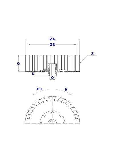Çap 140 Boy 65 Delik 11 Mm Sol Yön Radyal Fan Pervanesi