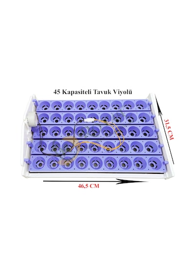 45'lik Otomatik Kuluçka Gelişim Viyolü 1/2.5 Rpm 4 Watt
