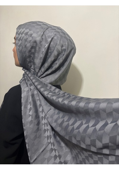 Moda Derin Gri Jakar Şal 03