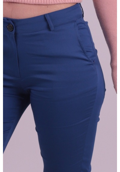 Armonika Kadın Mavi Cepli Kumaş Pantolon Arm-26k136080