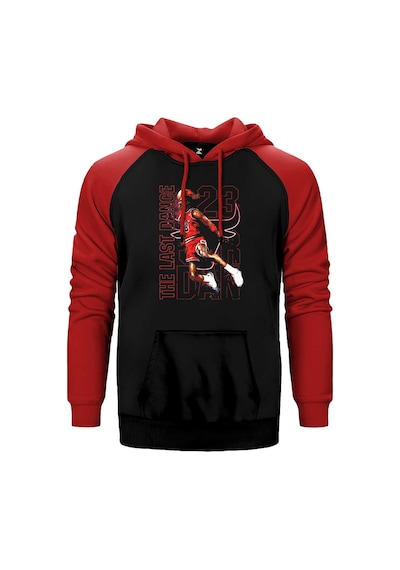 Chicago The Last Dance Kırmızı Renk Reglan Kol Kapşonlu Sweatshirt Kırmızı