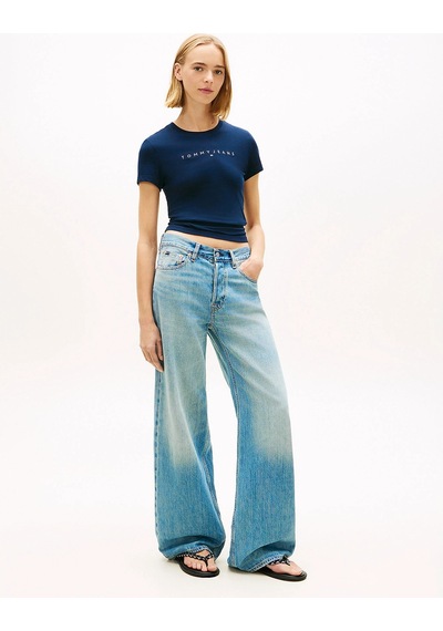 Tommy Jeans Kadın Tişört-dw0dw18398 Blue