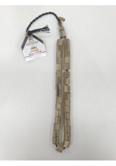 Omari İmzalı Sertifikalı Alman Faturan Sıkma Kehribar Tesbih 10,7x11,5 Mm Teker Kesim 16470471
