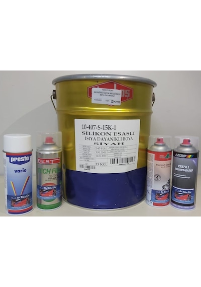 Motip Isıya Dayanıklı Yanmaz Siyah/Gümüş/Gri Boya 400 ML (523746015)