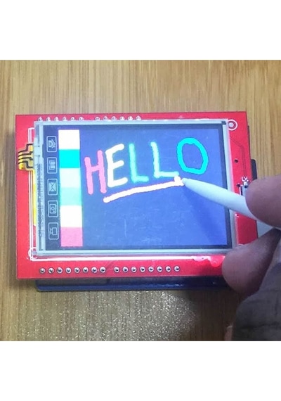 2.4 Inch 320x240 Tft Lcd Shield Resiztif Dokunmatik Microsd Soket Reset Butonu 18bit 262k Renk