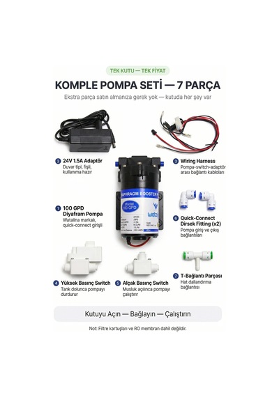 100 Gpd Pompa Set Su Arıtma Ve Tarım Sulama İçin Enerji Verimli Çözüm
