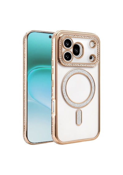 Newface Huawei Honor 600 Pro Joke Simli Magneticsafe Kılıf Gold