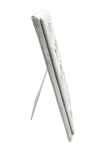 Yerli Üretim Süet Kumaş Gri Renk 20/16 Cm Ayaklı Yüzük Sergileme Standı Çok Renkli