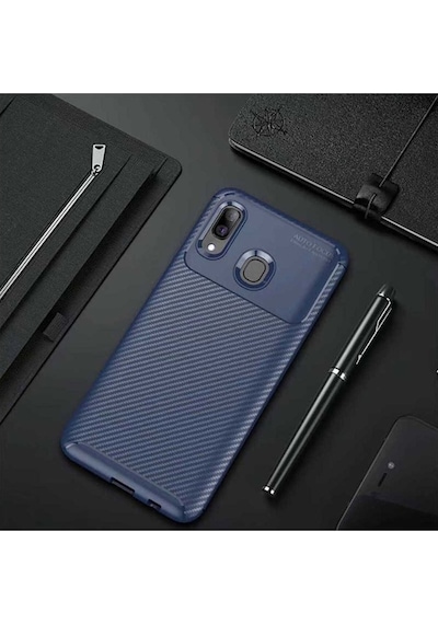 Samsung Uyumlu Galaxy A10s Kılıf Zore Negro Silikon Kapak Lacivert