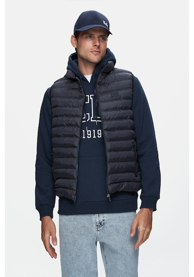 Ucla Blume Lacivert Fermuarlı Ve Cepli Polyester Standard Fit Erkek Yelek Lacivert