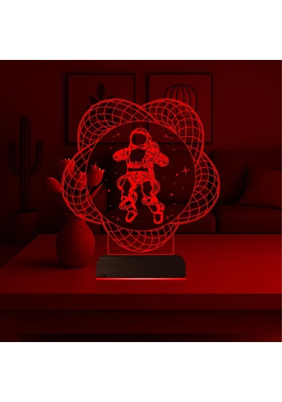 Luvivia Astronot Uzay 3d Lamba - Masa Gece Lambası Şeffaf