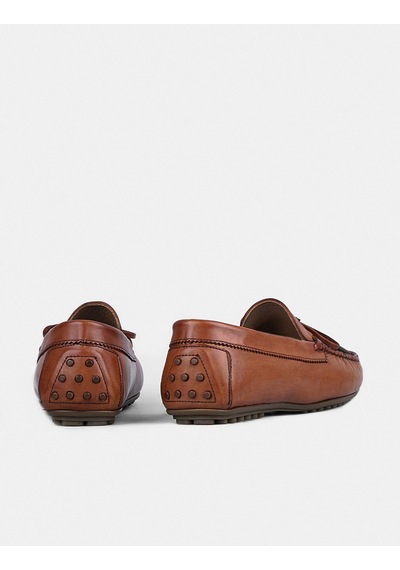 Cabani Erkek Hakiki Deri Taba Loafer Ayakkabı Taba