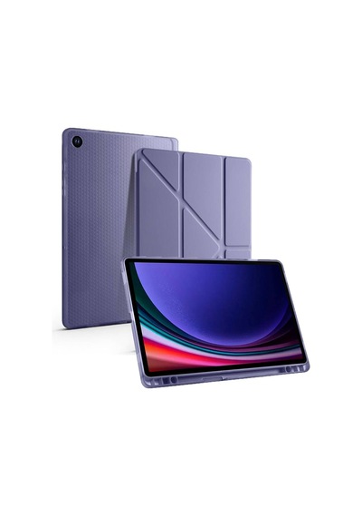 S6 Lite 2024 P620 P610 İle Uyumlu Kılıf Kalem Bölmeli Trifolding Case 13-15-17 Mor Sku: Zeusb0dxhpwfpg Arka Kapak
