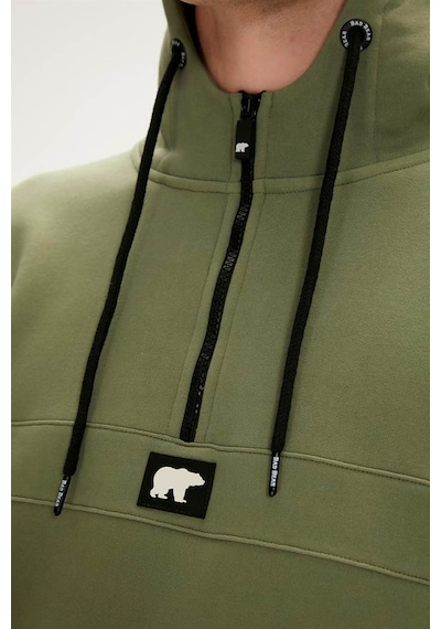 Bad Bear Erkek Sweatshirt Haki 19.02.27.027 Defence Half-zıp 24kyz6000001 Yz6030 Haki