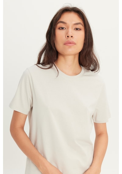 AC&Co / Altınyıldız Classics Erkek Grı Slim Fit Dar Kesim %100 Pamuk Bisiklet Yaka Kısa Kollu Tişört Gri