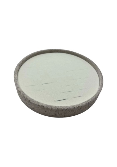 Silindir Model Süet Kumaş Gri Renk 20/20 Cm Batırmalı Küpe-piercing Tablası Desenli Çok Renkli