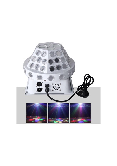 Quenlite QR-650 DMX Profesyonel Dönerli RGB LED Top Işık Disko Sahne Işık Sistemi