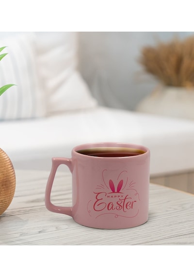 Bk Gift Happy Easter Tasarımlı Pastel Pembe Middle Kupa Bardak, Arkadaşa Hediye, Ev Hediyesi, Paskalya Bayramı Hediyesi, Ofis Hediyesi-6