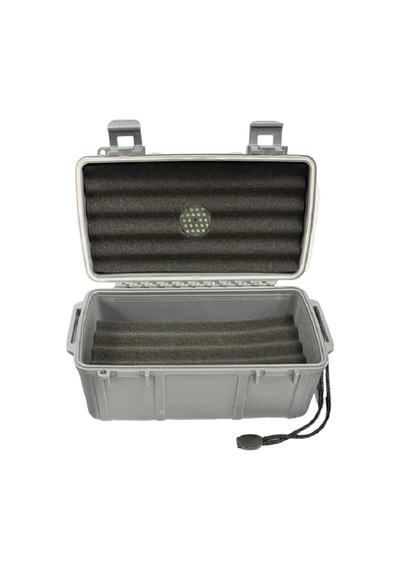 Cigar Caddy 15 Koyu Gri Travel Humidor Puro Kutusu