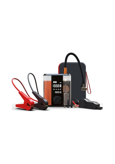 Wiwu Cg201 4in1 Dijital Led Göstergeli Araç Akü Acil Durum Takviye Güç Kaynağı Powerbank 40w 8800mah