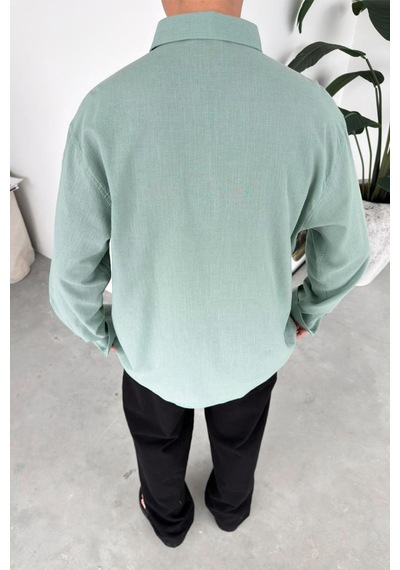 Mint Yeşili Oversize Fresh Keten Gömlek Mint Yeşili Mint Yeşili Oversize Fresh Keten Gömlek Mint Yeşili