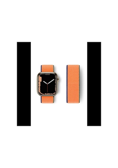 Watch 42mm Hasırlı Cırtcırtlı Kordon - Turuncu Bz8683140543464