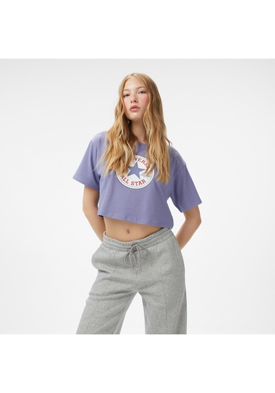 Converse Baskılı Kadın Mor T-shirt Cvw5t107 Mor