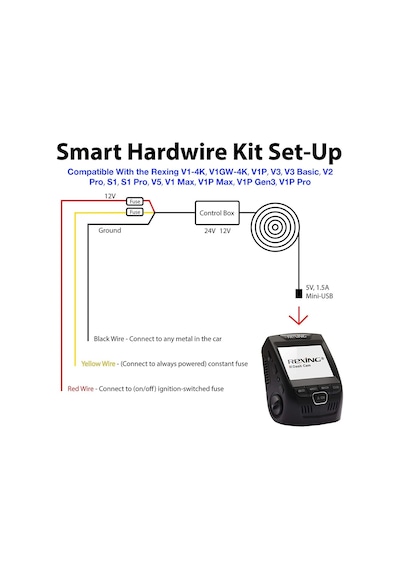 V1 V1p Wifi Versiyon V3 Ve S1 Dash Kameralar Akıllı Hardwire Kiti Mini Usb Bağlantı Noktası