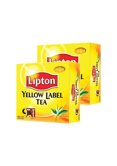 Lipton Yellow Label Siyah Çay Süzen Poşet 100'lü 2 x 200 G