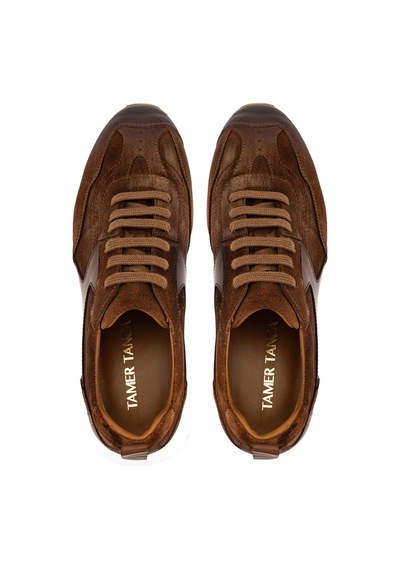 Tamer Tanca Erkek Hakiki Deri Taba Süet Sneakers & Spor Ayakkabı 1171 86-24 Erk Ayk Y26 Taba Suet