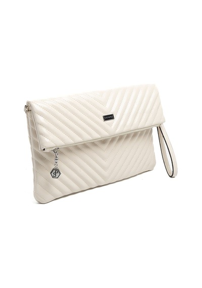 Silver Polo Sp1134 Kadın Portföy & Clutch Crash Bej-bej