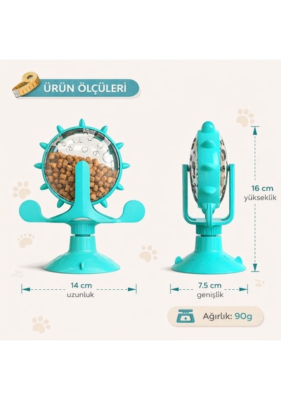 Triline Akıllı Kedi Oyuncağı Mama Dağıtıcı Zeka Geliştirici İnteraktif Yavaş Besleme Özellikli