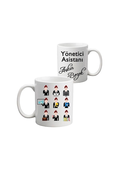 Yönetici Asistanı Isimli Kupa Bardak - Sekretere Hediye